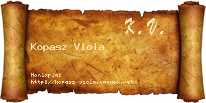 Kopasz Viola névjegykártya